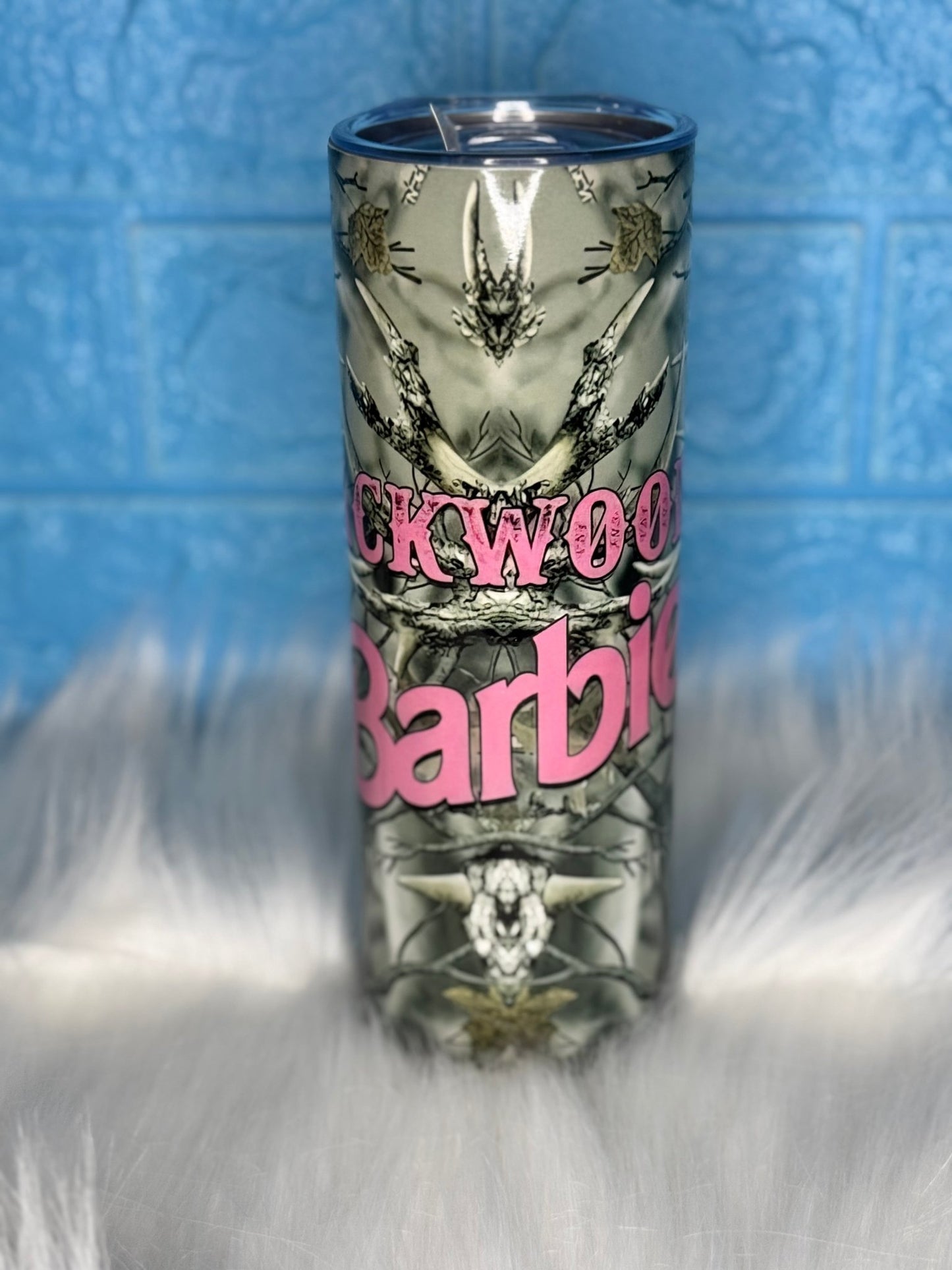 Backwoods Barbie tumbler - Cissal Hill Designs