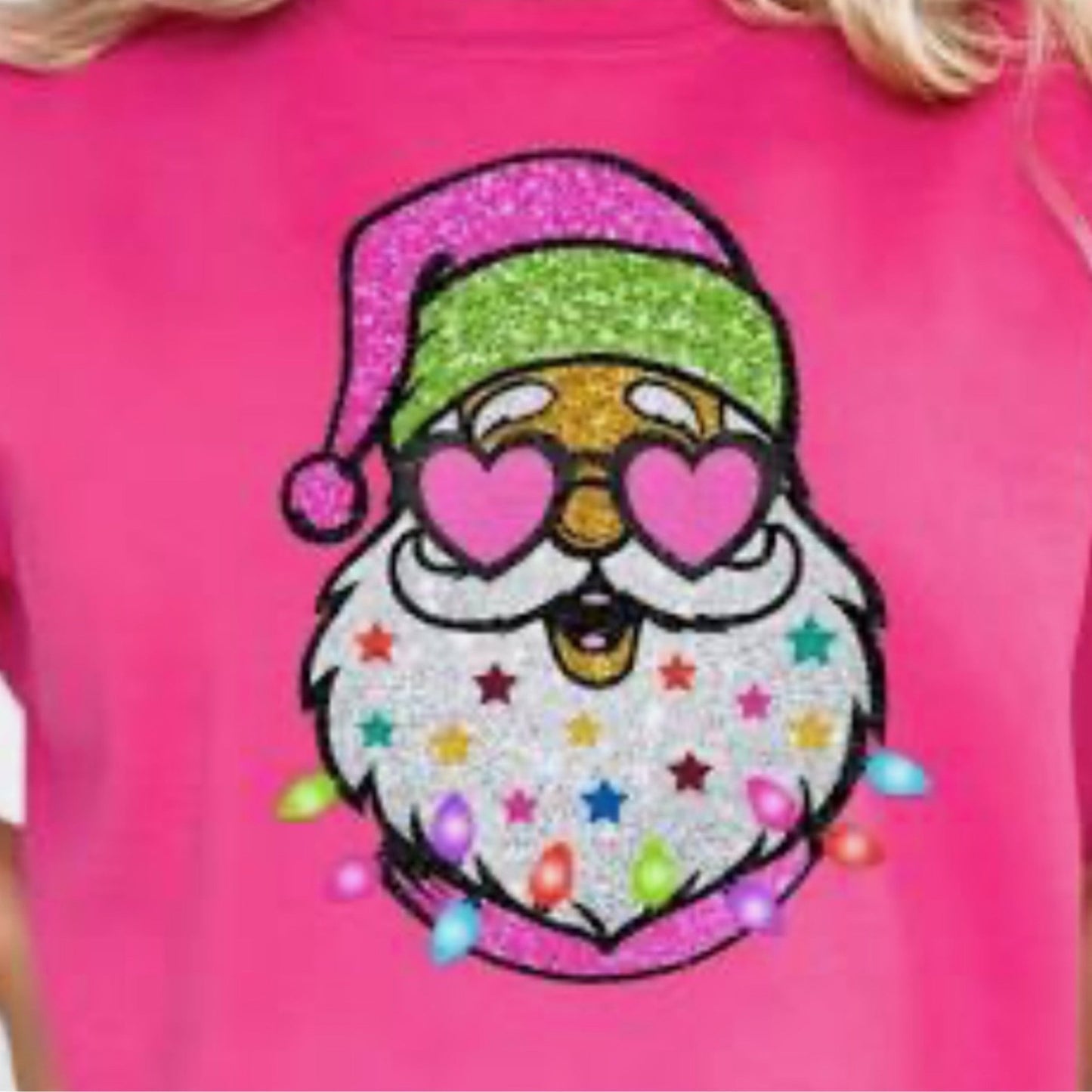 Faux glitter Santa - Cissal Hill Designs