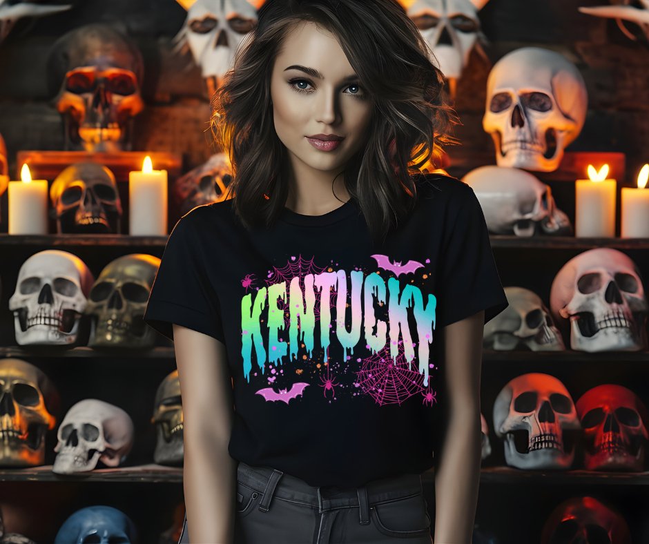 KENTUCKY NEON HALLOWEEN TEE - Cissal Hill Designs